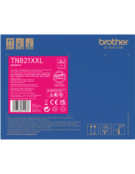 Toner BROTHER original Magenta TN-821XXLM - 12000 pages 