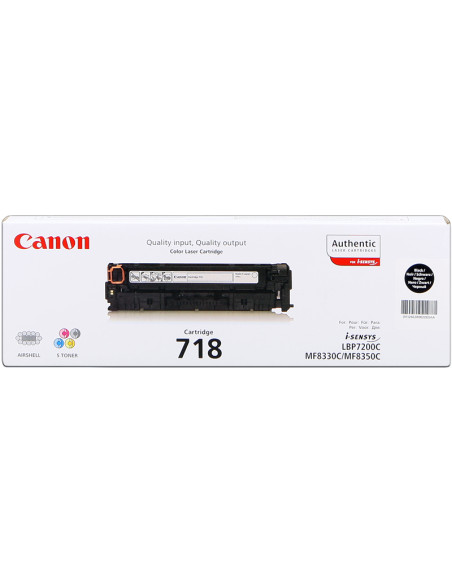 Toner CANON original 718 BK 2662B002 Noir - 3400 Pages 