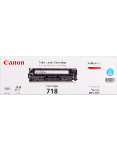Toner CANON original 718 C Cyan 2661B002 pour 2900 pages 