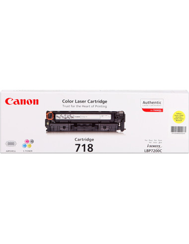 Toner CANON original Jaune 718 Y 2659B002 - 2900 pages d'impression 