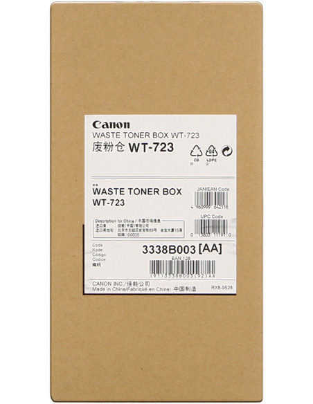 Toner CANON original WT- 723 Réceptable Poudre - 18000 Pages 3338B003 