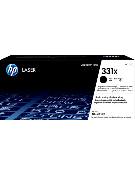 Toner HP original W1331X 331X Noir - 15000 Pages à Prix Compétitif 