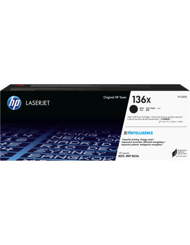 Toner HP original W1360X 136X Noir - Imprimez jusqu'à 2600 pages 