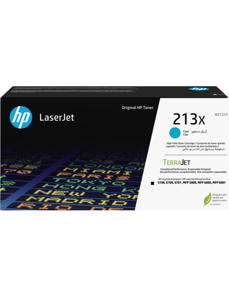 Toner HP original W2131X Cyan Grande capacité - 6000 pages LaserJet 