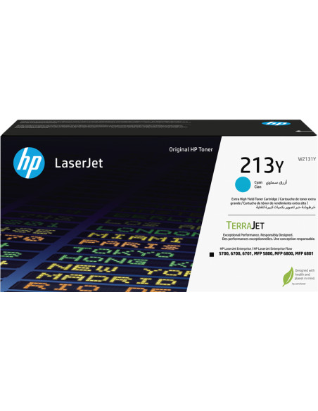 Toner HP original W2131Y Cyan 213Y - 12000 pages LaserJet Extra- large 
