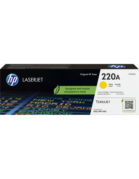 Toner HP original Jaune W2202A 220A - 1800 pages pour LaserJet 