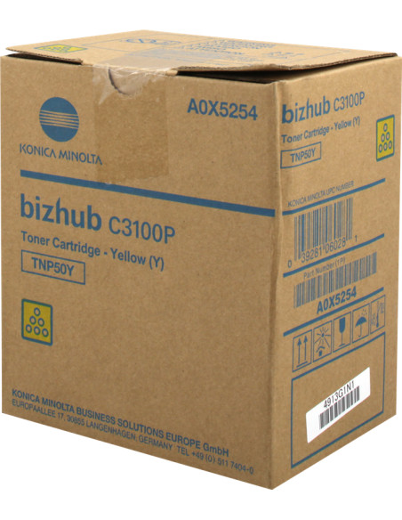 Toner KONICA Minolta A0X5254 Jaune original TNP50Y - 5000 pages 