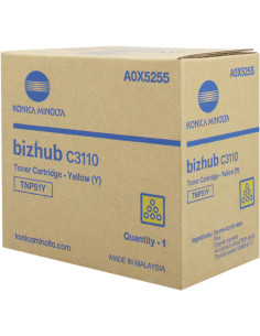 Toner KONICA original A0X5255 TNP51Y Jaune - 5000 pages 