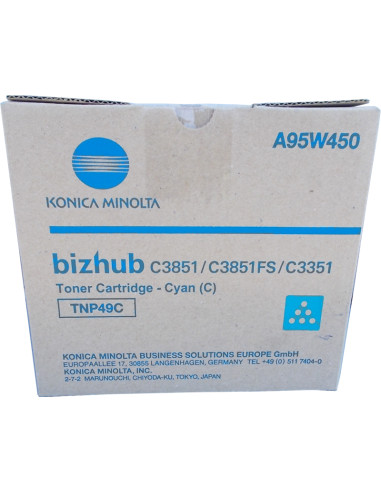 Toner KONICA original A95W450 TNP49C Cyan - 12000 pages 