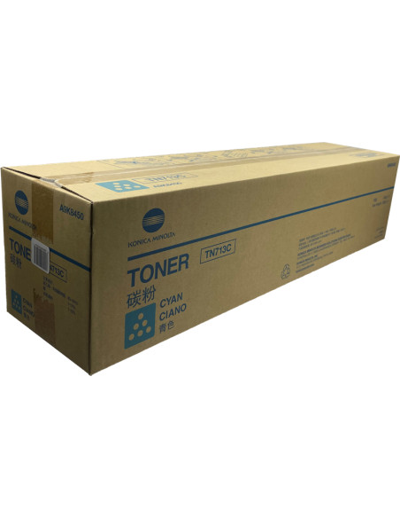 Toner KONICA original A9K8450 TN-713C Cyan - 33200 Pages 