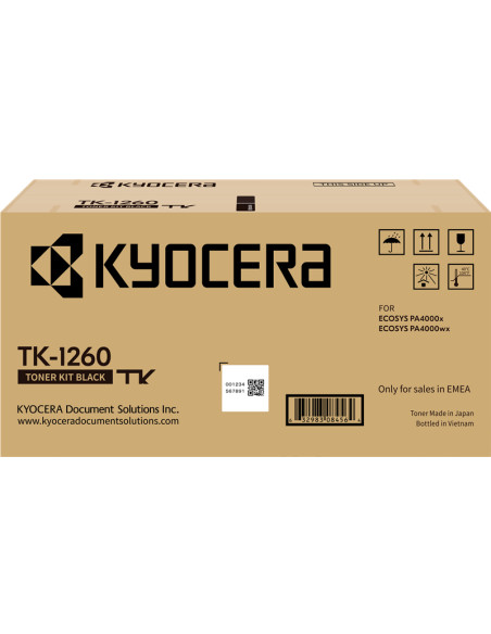 Toner KYOCERA original TK-1260 Noir 1T0C150NL0 - 10000 pages 