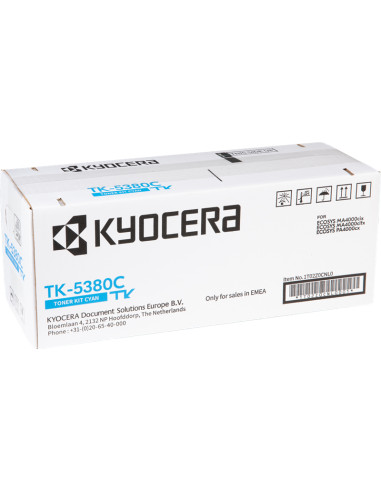 Toner KYOCERA original TK-5380C Cyan - 10000 pages - Qualité garantie 