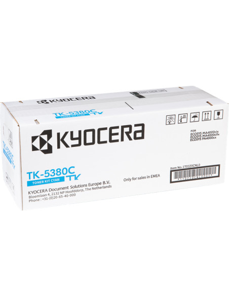 Toner KYOCERA original TK-5380C Cyan - 10000 pages - Qualité garantie 