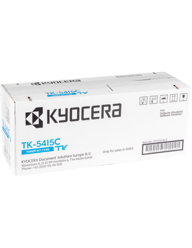 Toner KYOCERA original TK-5415C Cyan jusqu'à 13000 pages 