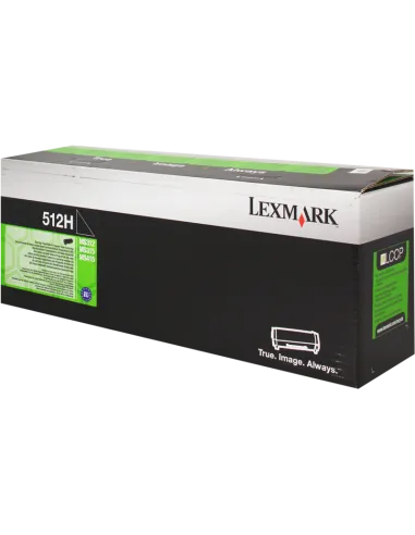Toner LEXMARK original 512H 51F2H00 Noir - 5000 pages et retour gratuit 