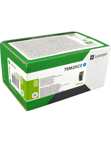 Toner LEXMARK original 75M2XC0 Cyan CS632/CX635 - 11700 Pages 