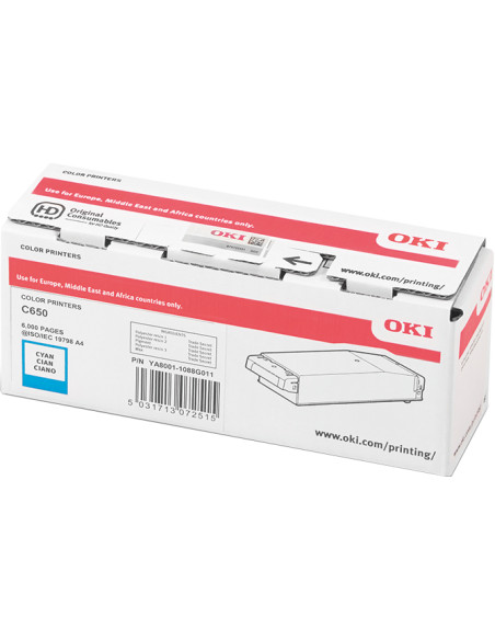 Toner OKI original Cyan 09006127 C650 - 6000  