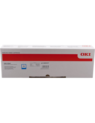 original OKI Toner Cyan 44844507 pour C831/841 - 10 000 pages 