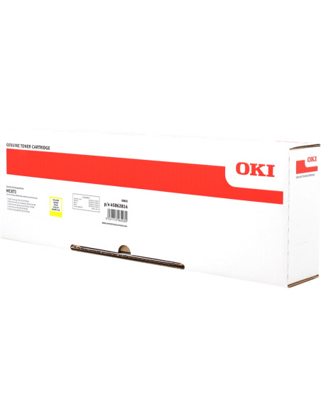 Toner OKI original Jaune 45862814 MC873 - 10000 pages 