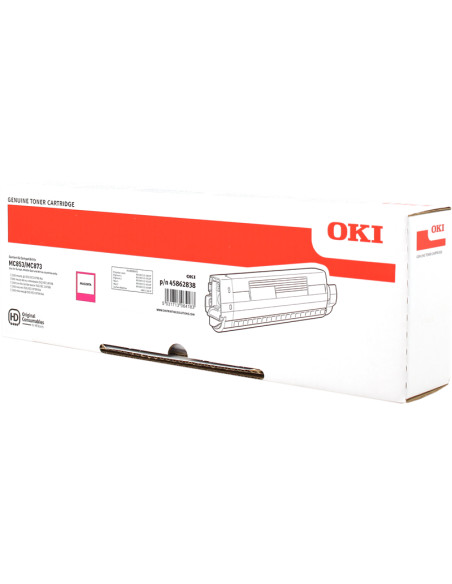 Toner OKI original Magenta 45862838 pour MC853/873/833 - 7300 pages 