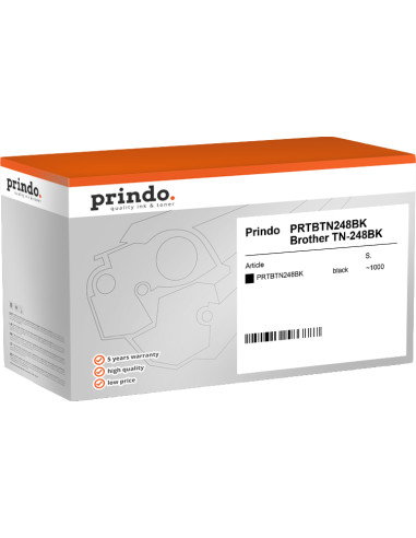 Toner BROTHER TN248BK Compatible Prindo Classic Noir - 1000 Pages 