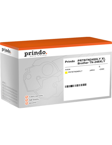 Toner BROTHER Compatible TN248XLY Jaune 2300 pages Prindo Classic XL 
