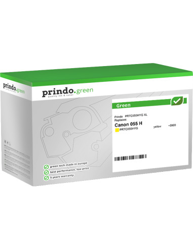 Toner Jaune 055HYG Compatible Canon 5900 - Prindo Green XL 