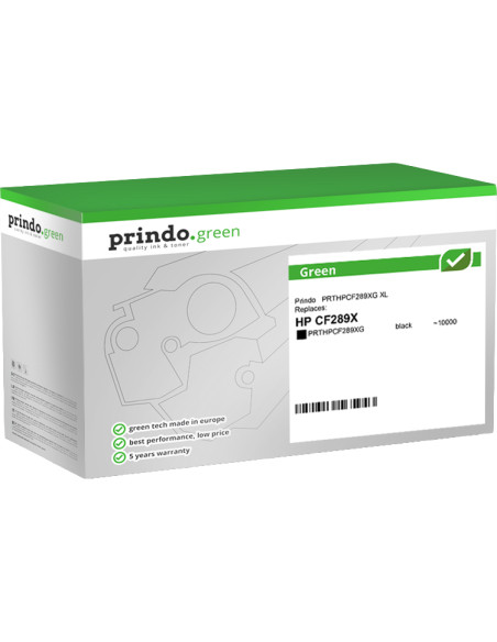 Toner HP Compatible CF289XG Noir 10000 pages - Prindo Green XL 
