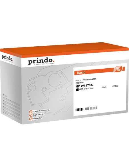 Toner HP Compatible W1470A Noir 10500 pages - Prindo 147A Basic 