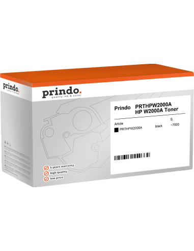 Toner HP Compatible W2000A Noir 7000 pages pour HP 658A Prindo Classic 