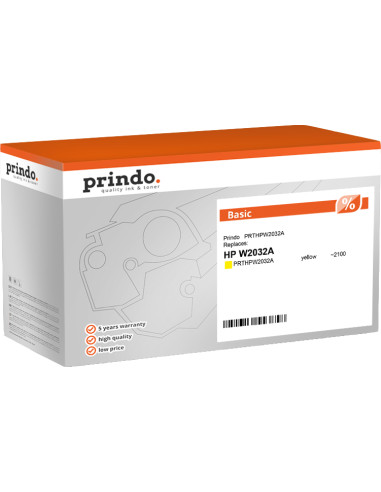 Toner Jaune Compatible HP 415A Prindo Basic - W2032A 2100 