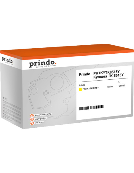 Toner KYOCERA Compatible TK-8515Y Jaune 20000 pages Prindo Classic 