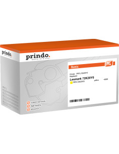 Toner Jaune Compatible Lexmark 72K20Y0 - Prindo Basic 8000 Pages 