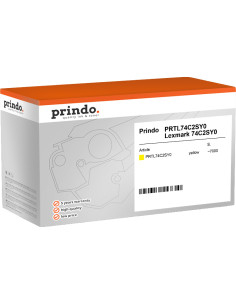 Toner Jaune Compatible Lexmark 74C2SY0 - Prindo Classic L - 7000 pages 