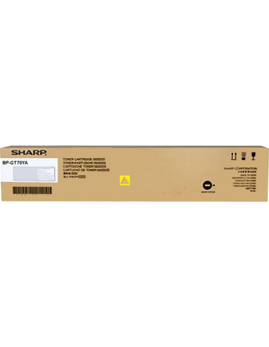 Toner SHARP original Jaune BP- GT70YA - 24000 pages pour impression optimale 
