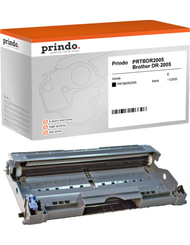 Prindo Tambour d'image Noir DR2005 pour Brother DR-2005 12000 pages 