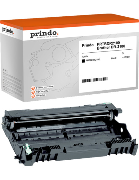 Tambour d'image Noir Prindo DR2100 Compatible Brother DR-2100 
