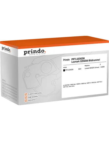 Tambour d'image Noir Prindo 52D0Z00 compatible Lexmark 52D0Z00 
