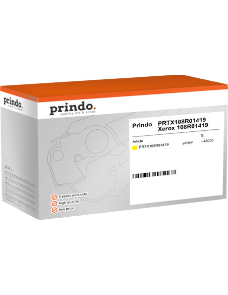 Tambour d'image Jaune Prindo 108R01419 Compatible Xerox 108R01419 